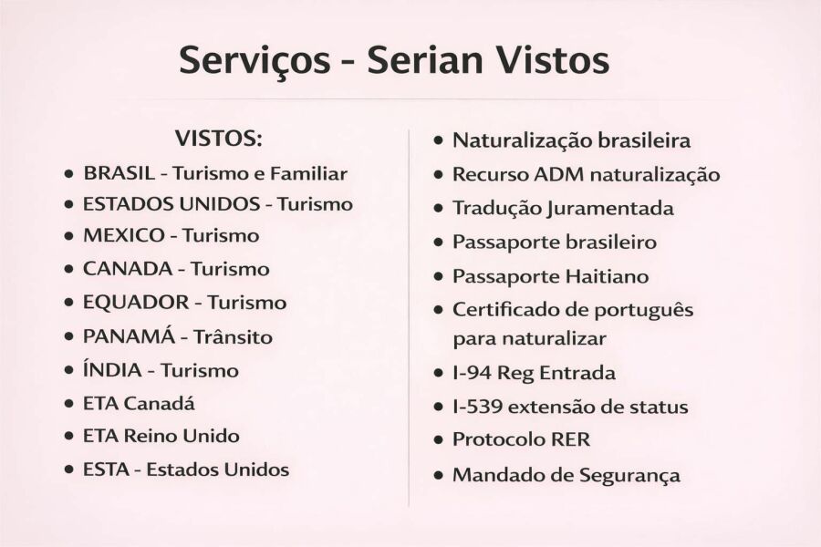 contate agora a Serian Vistos